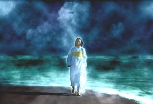 El varón vestido de lino... Cristo con vestiduras de sacerdote.
