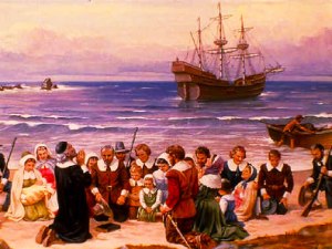 Los peregrinos llegan a América en el Mayflower