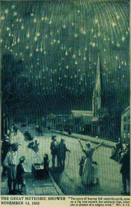 La caída de las estrellas en el año 1833.