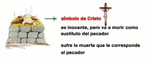 El cordero como símbolo de Cristo.