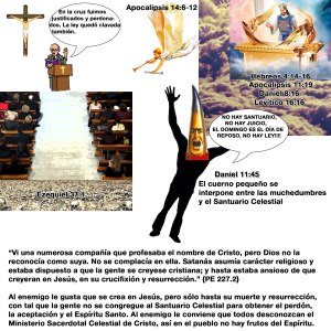 El cuerno pequeño se interpone entre las muchedumbres y el Santuario Celestial.