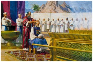 Moisés, Aarón, y los 24 turnos de sacerdocio.